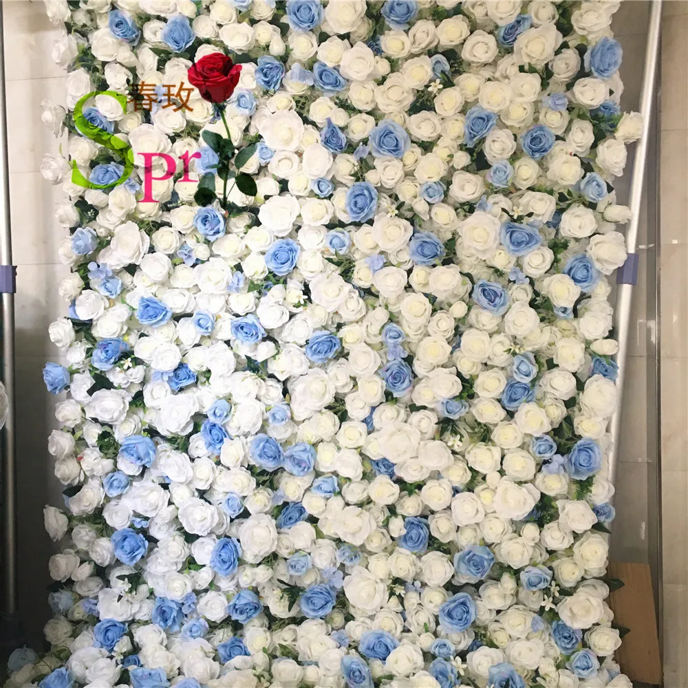 

SPR Silk Rose flower panel Stage Backdrop Artificial Wedding Flower Wall For Decoration