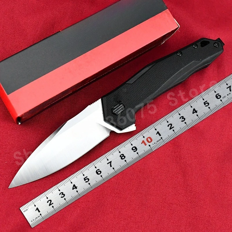 KS 2041 سكين جيب عالي الجودة مع شفرة D2 من ألياف النايلون مقبض حاد للتخييم في الهواء الطلق، هدايا رجالية قابلة للطي والمحمولة