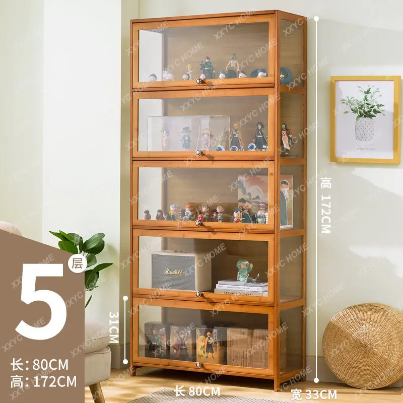 SL12Household blind box ornament cabinet decoration dust-proof glass display stand living room model cabinet