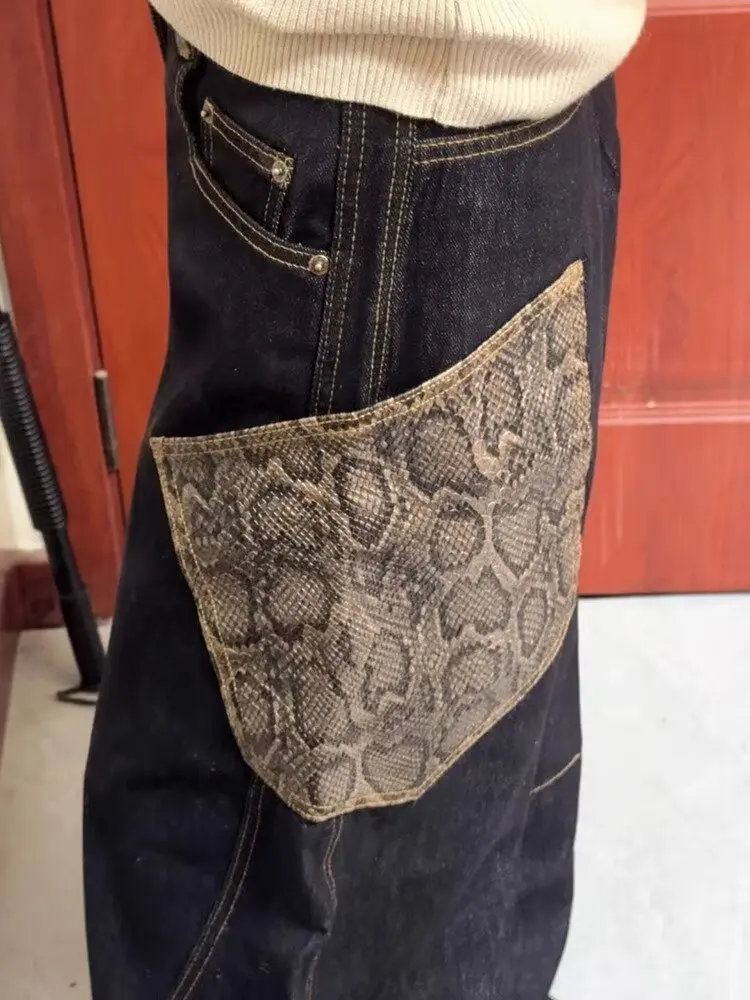 

Baggy Jeans Y2k Simple Women's Men's Denim Pants Vintage Washing Wide Leg Loose Jeans Casual Straight American Style Trousers