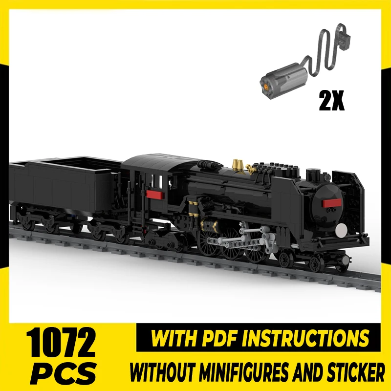 Moc Building Bricks C62 Steam Locomotive Model Technology Railway Train Series Modular Blocks Construstion Toy Assembly Gifts