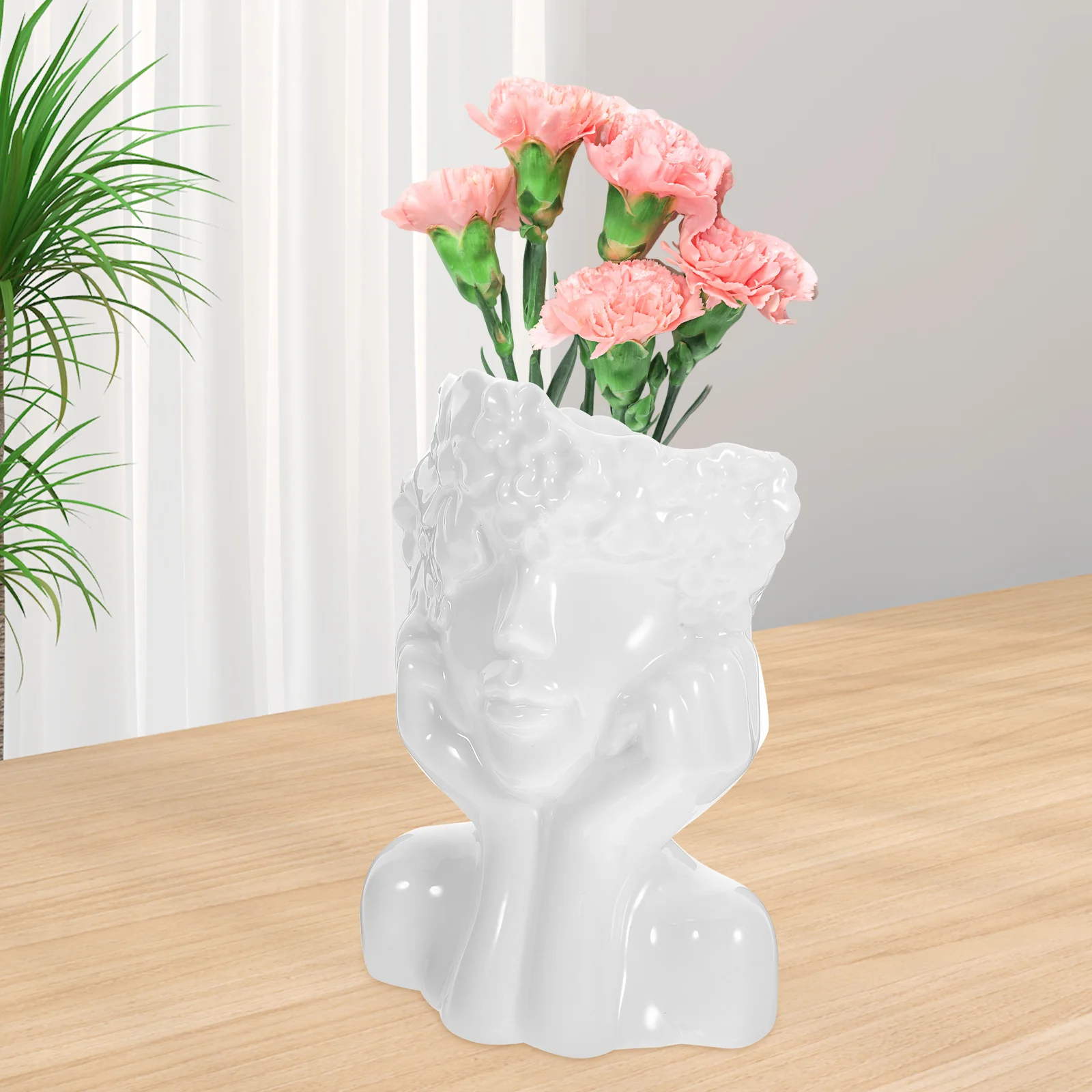 

Vase Woman Body Ceramic Craft Women For Flower Arrangement Bust Planter Holder Unique