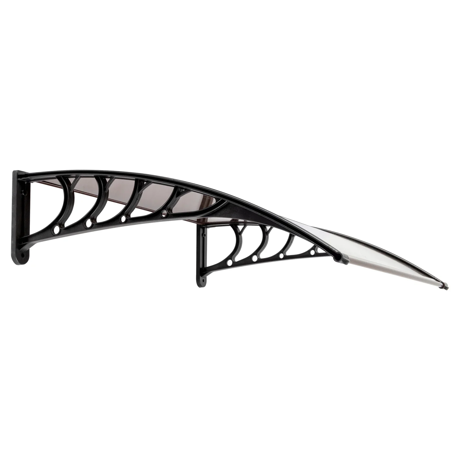 100 x 96cm 家庭用ドア&窓レインカバー 軒下ブラウンボード&ブラックホルダー