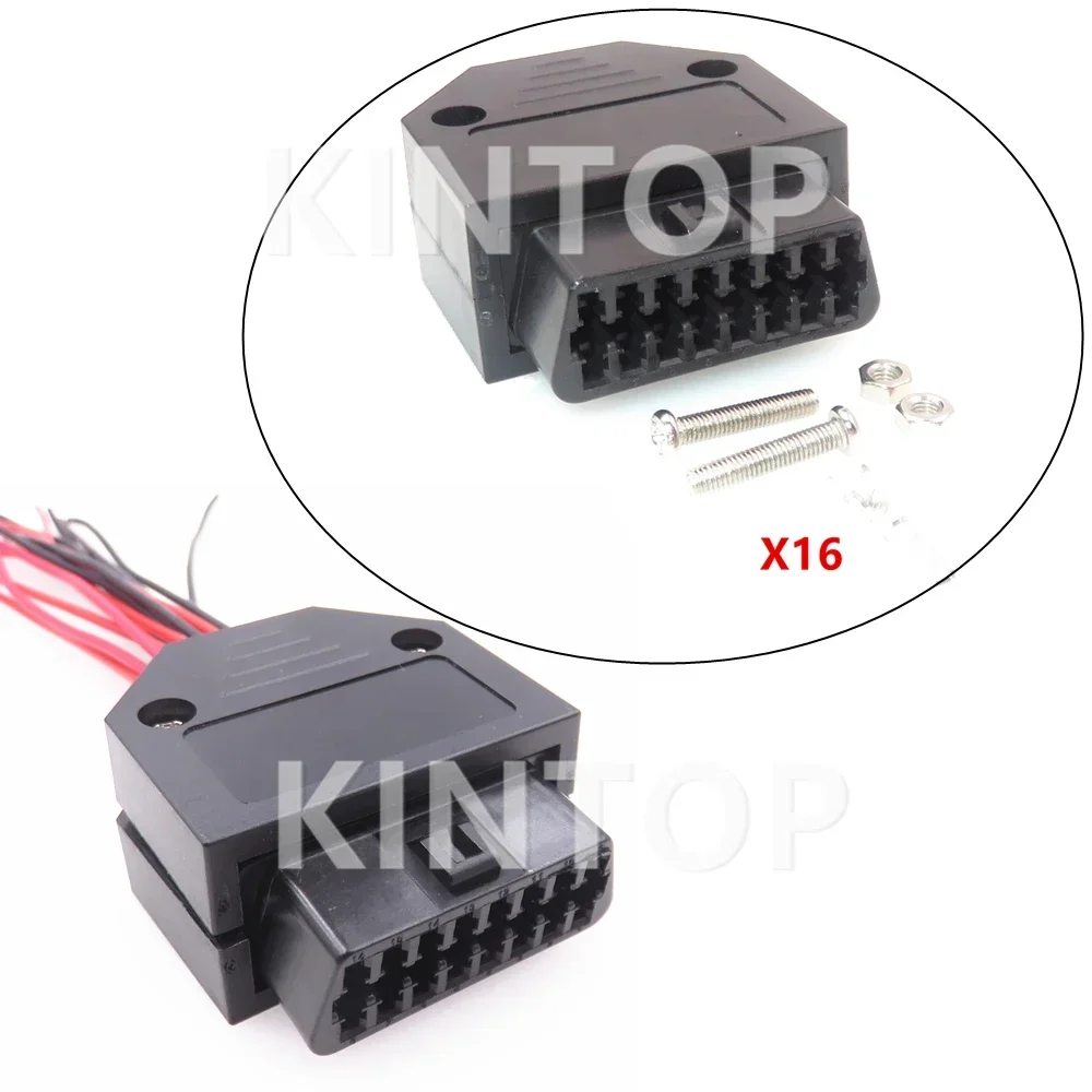 

1 Set 16 Pins Truck OBD Diagnostic Interface Wire Connector AC Assembly Car Replacement Socket Accessories Auto Plug With Wires