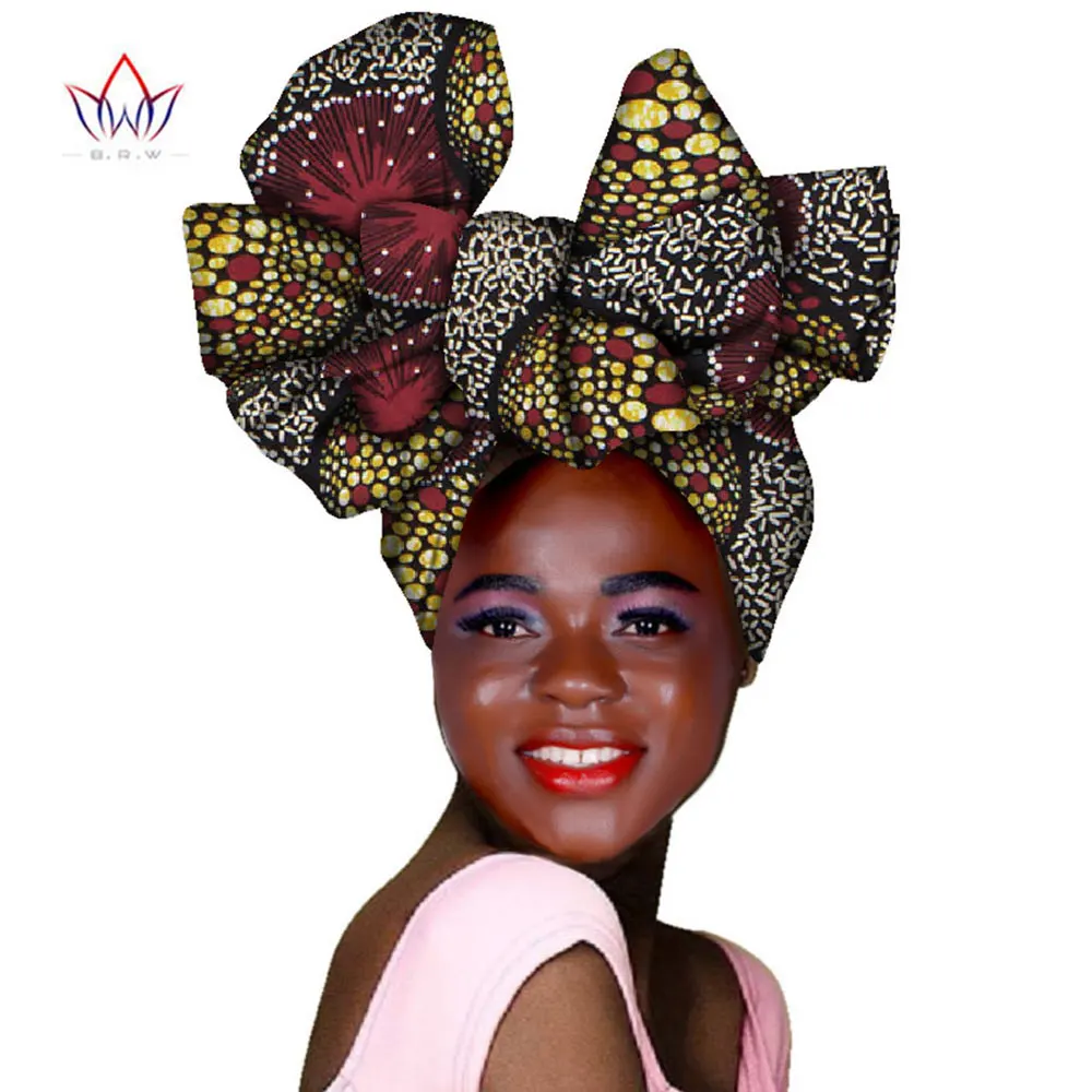 Latest 2023 Handmade African Nigerian Wedding Women Braid Turbans Ladies Head Wraps 100% High Quality Ankara Head Wraps AF004