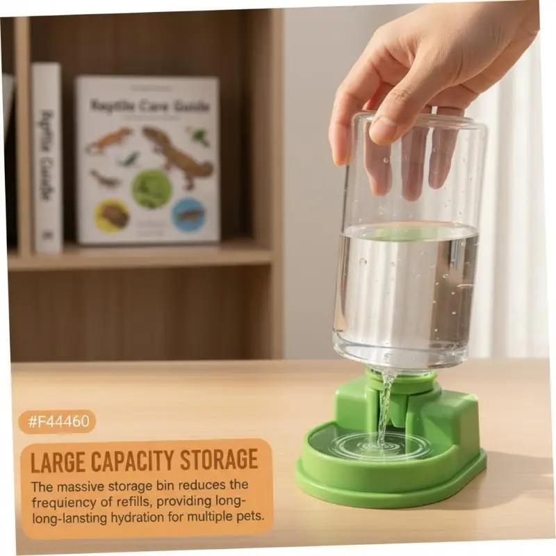 Reptile Automatic Water Dispenser Large Capacity No Spill Pet Water Feeder Bowl for Lizards and Turtles Terrarium Tank Accessory