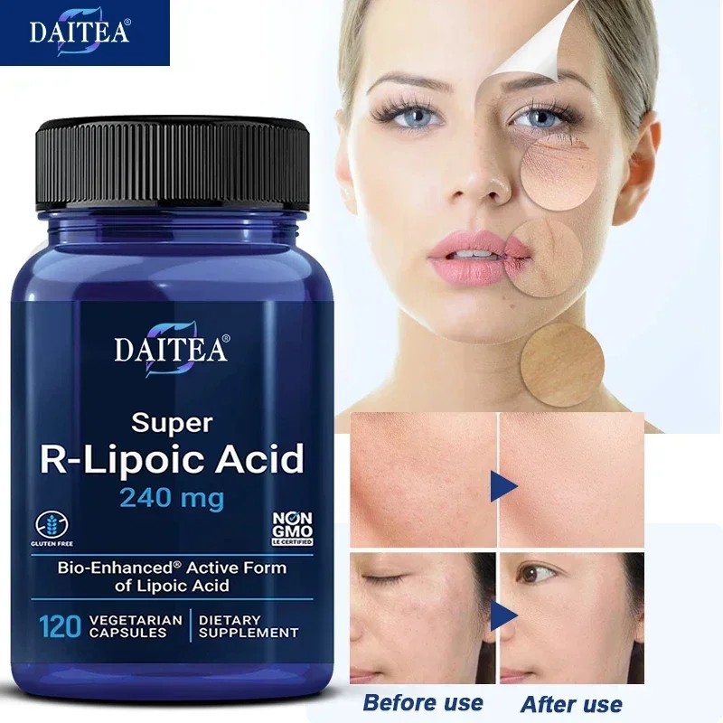 R-alpha Lipoic Acid-produksi energi, kesehatan kulit, metabolisme & dukungan penuaan sehat-bebas Gluten & non-gmo antioksidan