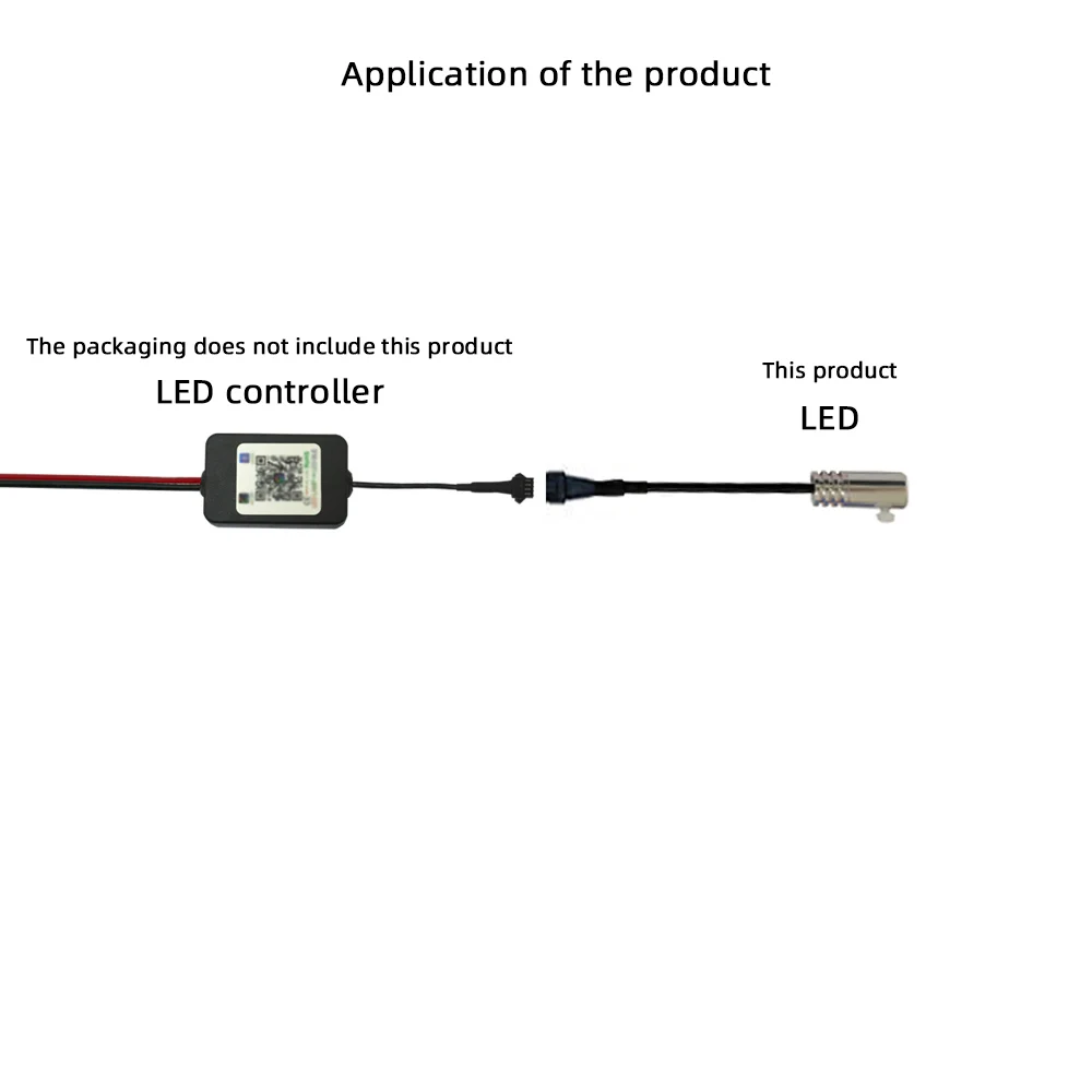 RGB Colours Ambient Light LED  Car Handle Lamp Storage Box Bulb 5V/12V Fiber optic strip luminous lamp head