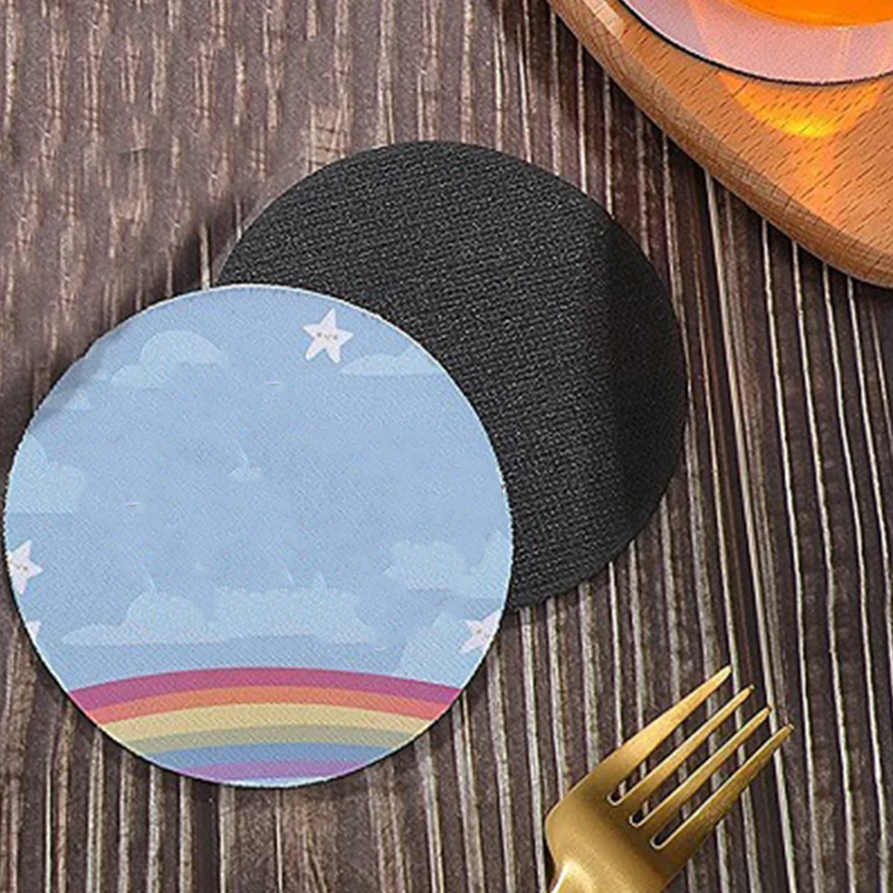 

24pcs Sublimation Coasters Blanks Heat Transfer Round Square Diy Craft Cup Coasters Neoprene Insulated Drink Table Home