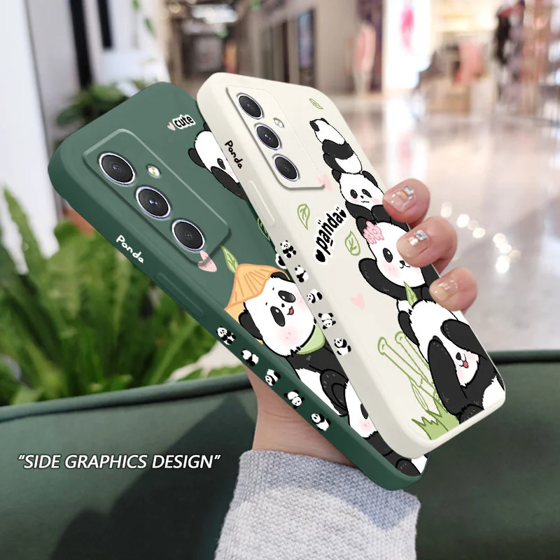 Panda House Phone Case For Samsung Galaxy A37 A57 Liquid Silicone Cover