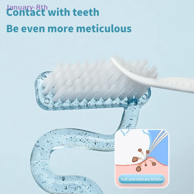 แปรงสีฟันรูปตัว S Soft Interdental แปรงเคลือบลิ้นขนนุ่มสําหรับผู้ใหญ่และผู้ชายขนนุ่มเคลือบลิ้น Interdent