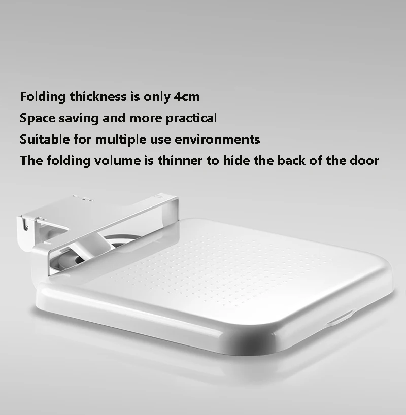 Bathroom folding stool shower seat Wall mounted stool elderly bath chair invisible porch shoes stool 40*39*45.5 cm bearing 220kg