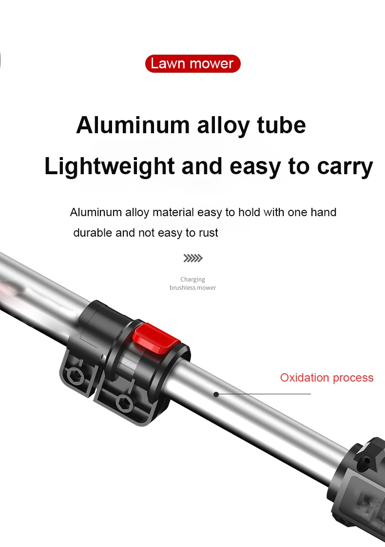 Oplaadbare elektrische grasmaaier met lithiumbatterij, industriële doe-het-zelf-huishoudelijke wieder voor het snijden van gras