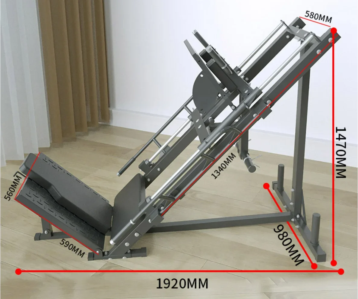 Pin Load Selection Machine, Dinuo Home Gym Equipment Hack Slide Squat Rack Leg Press Hack Squat Plate Loaded Leg Press