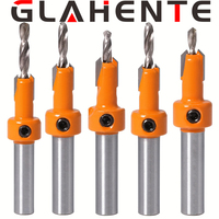 ‌5-Piece HSS Countersink Drill Bits & Screw Extractor Set – 8mm & 10mm for Woodworking, Metal, Plastic & Wood Router Bits‌