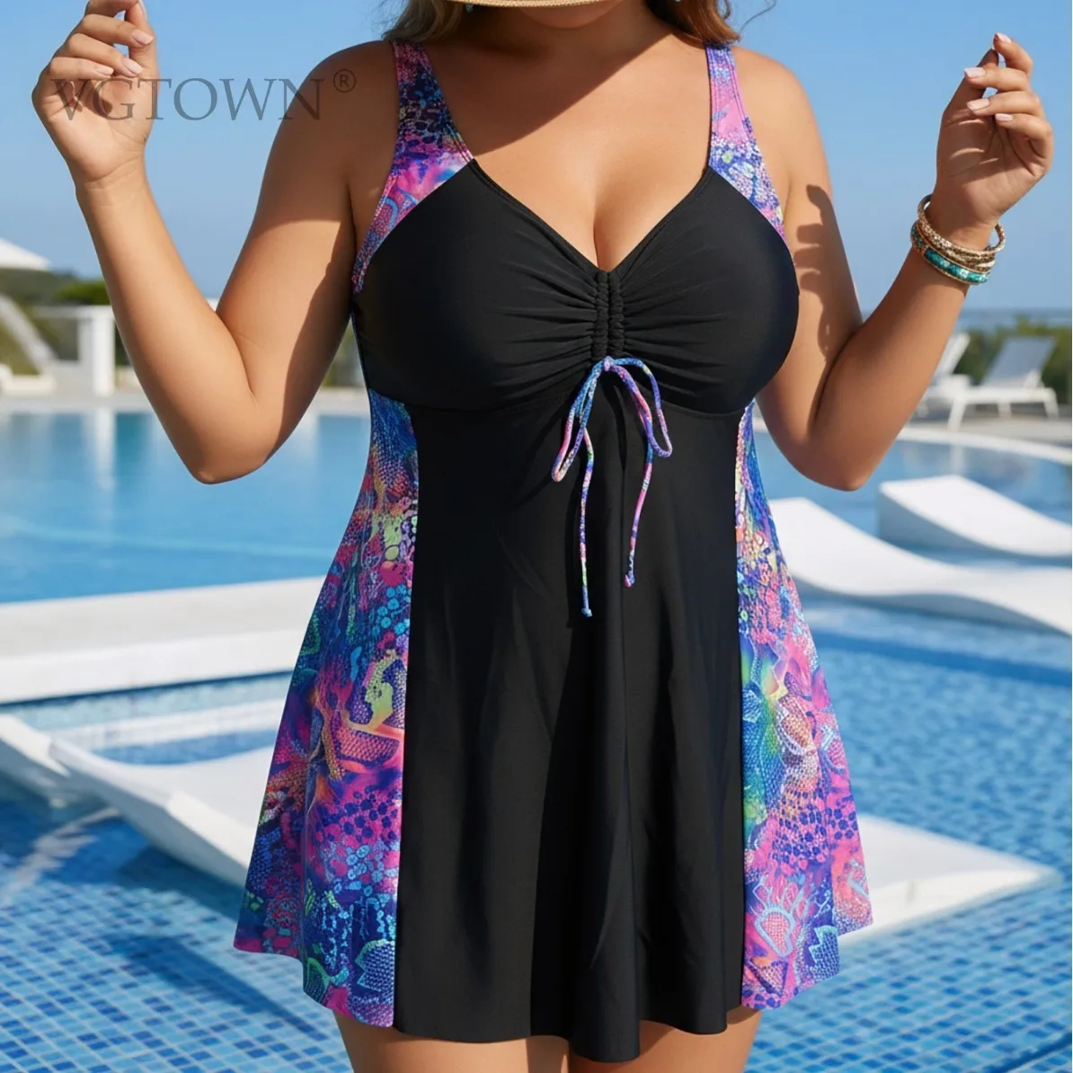 2026 New Plus Size High Waist Bikini Women's Push Up Large Size Swimsuit Summer Mujer Tummy Control Swimwear Bikini Sets