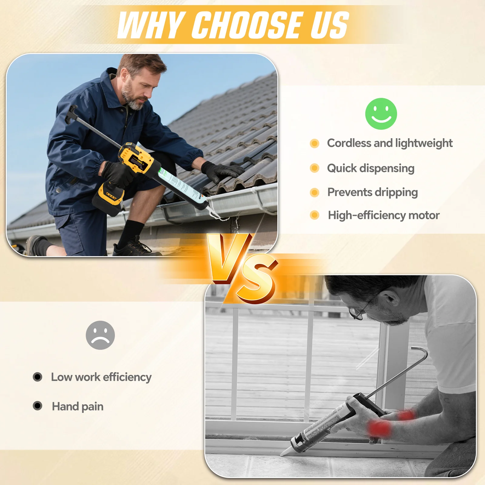 Cordless Caulking Gun Electric Silicone Sealant Sewing Glue Tool Digital Display Wireless Glass Glue Gun For Dewalt 20V Battery