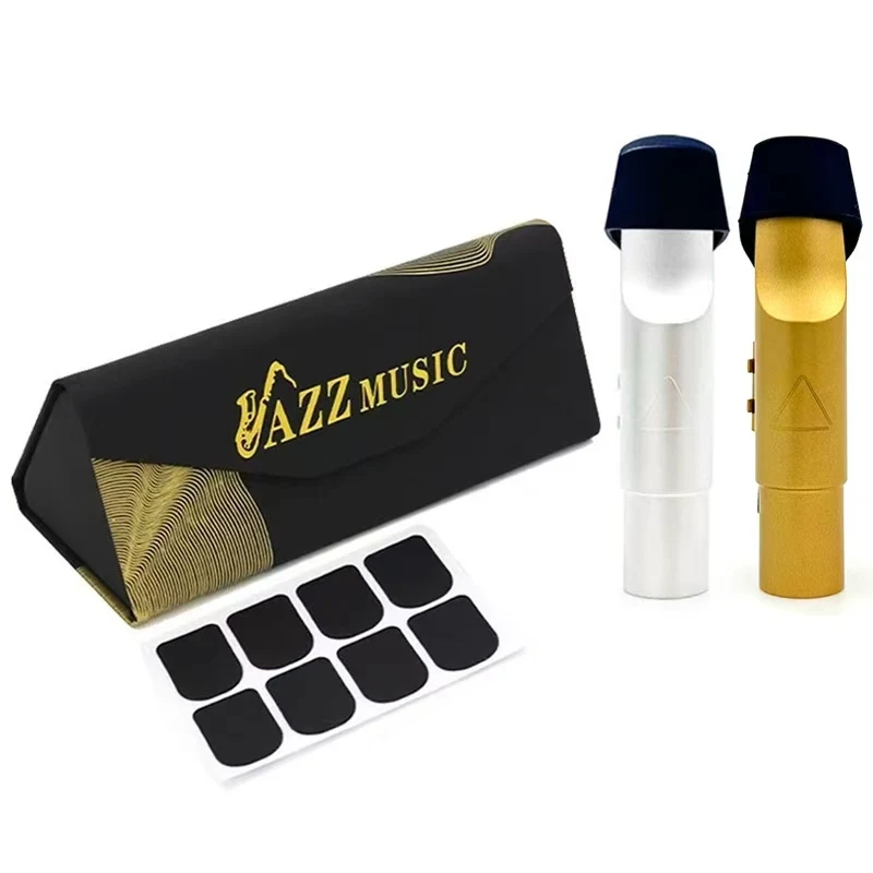 Iron Triangle saxophone metal mouthpiece sizes 5-7, adjustable for both high and low middle registers, offering a full range of