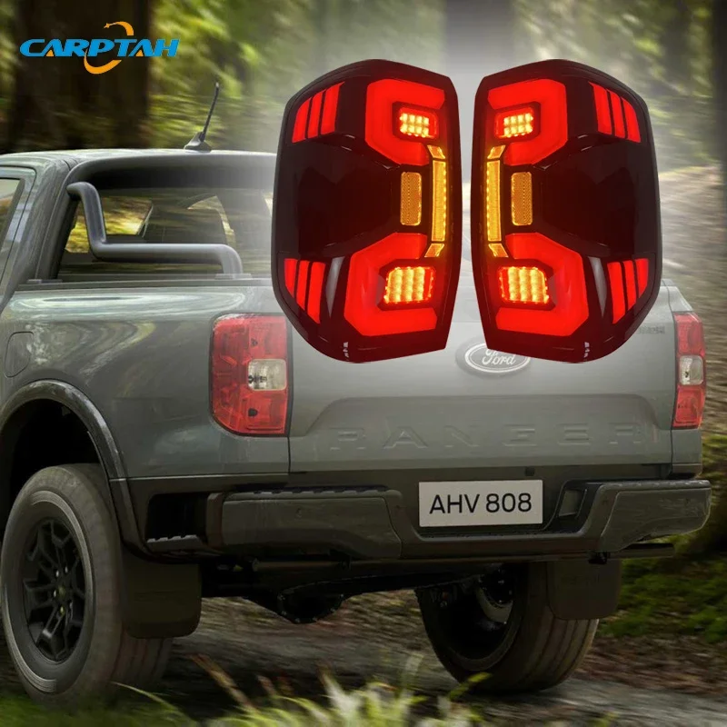 

Car LED Taillight For Ford Ranger T9 2022 2023 Auto Rear Running Lamp Brake Reverse Dynamic Turn Signal Car TailLights