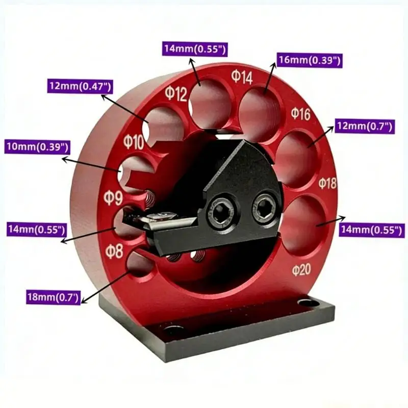 A2BE Multi Functional 8 Hole Round Cutter Tool For Home Repair Electric Drills Woodworking And Crafting Various Diameter Needs