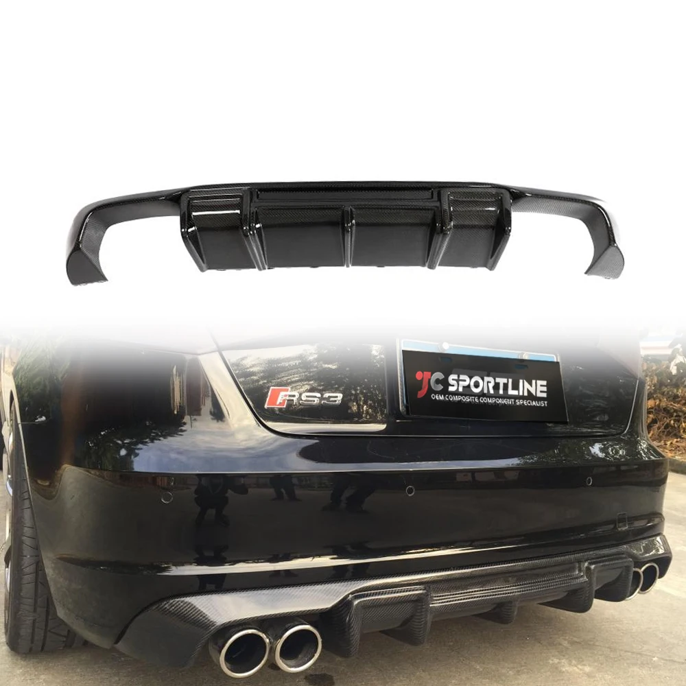 

Carbon Fiber Rear Bumper Lip for A3 Sline S3 RS3 8V Hatchback 2012 - 2016 Diffuser Sportback Body Kit Polished Finish