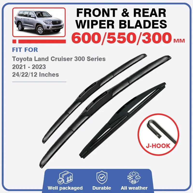 

Front Wiper Blades For Toyota Land Cruiser 300 2021 2022 2023 LC 300 GR Sport Windshield Brushes Windscreen Window Accessories