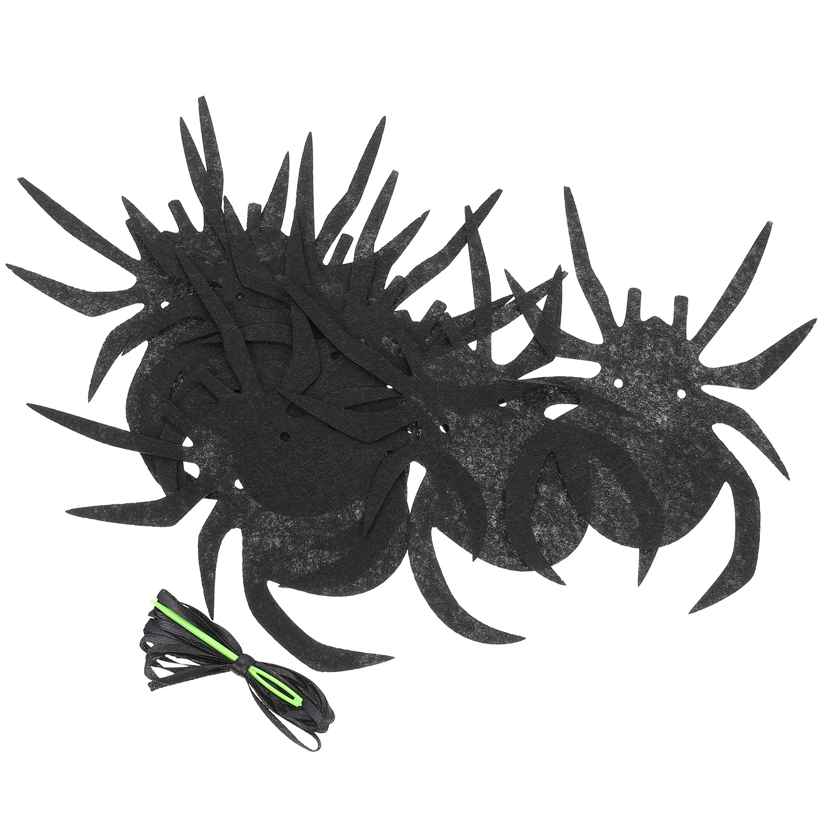 

Black Spider Banner Felt Bunting Halloween Decoration Party Supply Indoor Outdoor Hanging Halloween Party Banner