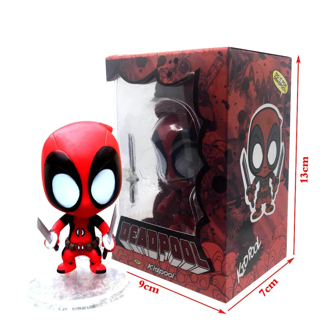 6-12cm heißes Spielzeug q Version Wunder Deadpool Dogpool Dame Deadpool Film Charakter Action figuren Modell auto Dekoration Kinderspiel zeug Geschenk