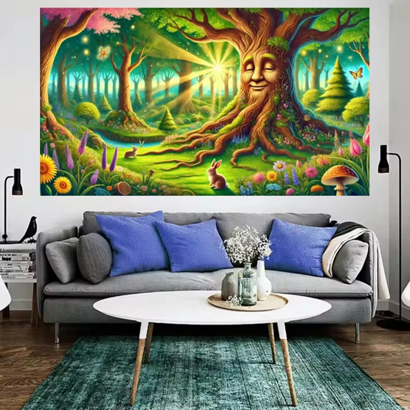 

5D Diy Алмазная картина Красивый человек Дерево Лес Природный пейзаж Полная мозаика Домашняя декоративная вышивка Набор для вышивки крестом