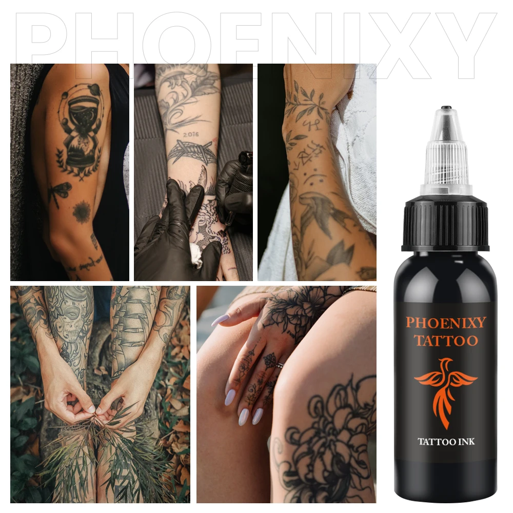 10/6/4/2PCS 30ml/Bottle Black Safe Permanent Tattoo Paints Body Art Natural Plant Micropigmentation Pigment Tattoo Ink Supplies