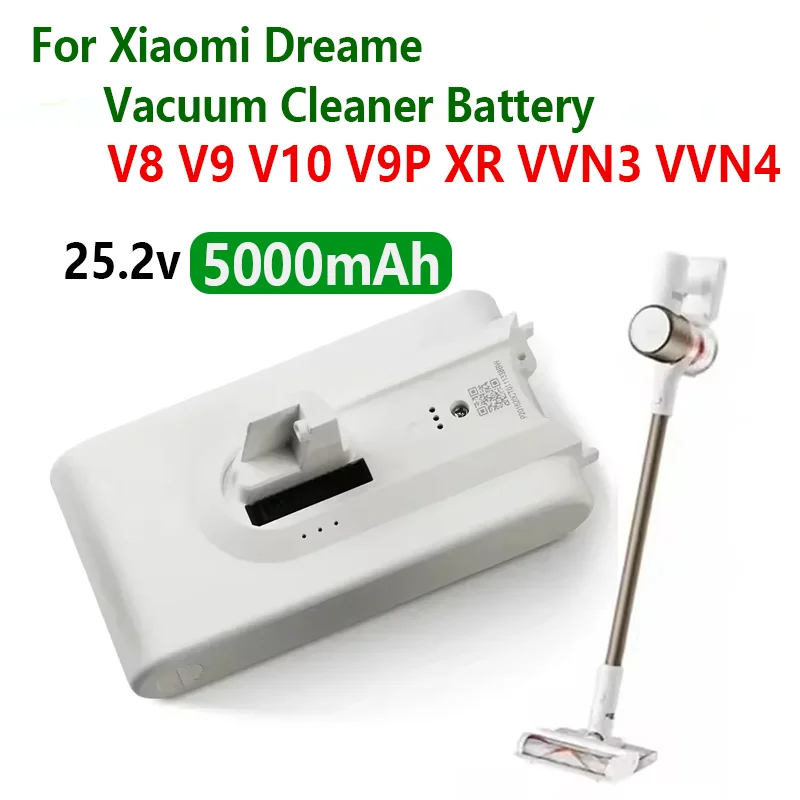 5000mAh For Xiaomi Mijia Vacuum Cleaner V8 V9 V9P V9B V10 V10pro XR VVN3 VVN4 Handheld Dreame Vacuum Cleaner Lithium Battery NEW