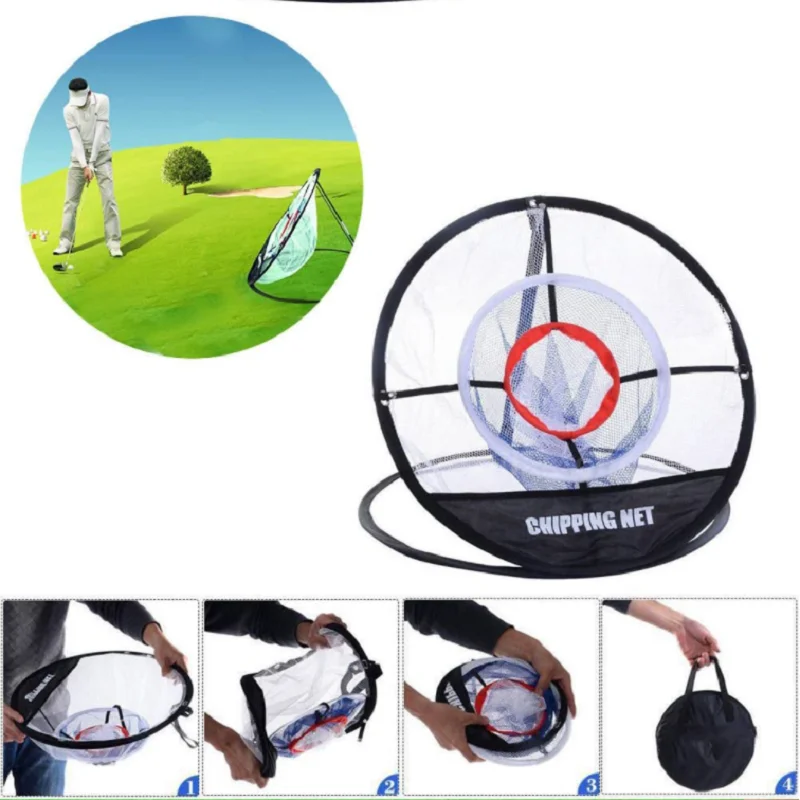 HOW TRUE Golf Chipping Net 3-Layer Practice Net for Outdoor Indoor Backyard Easy To Carry and Foldable