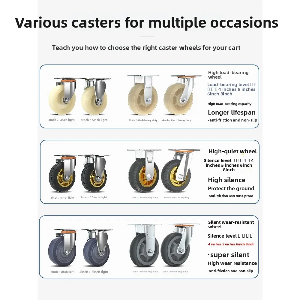 Camión plano de placa de acero, carrito plegable, carrito de tracción