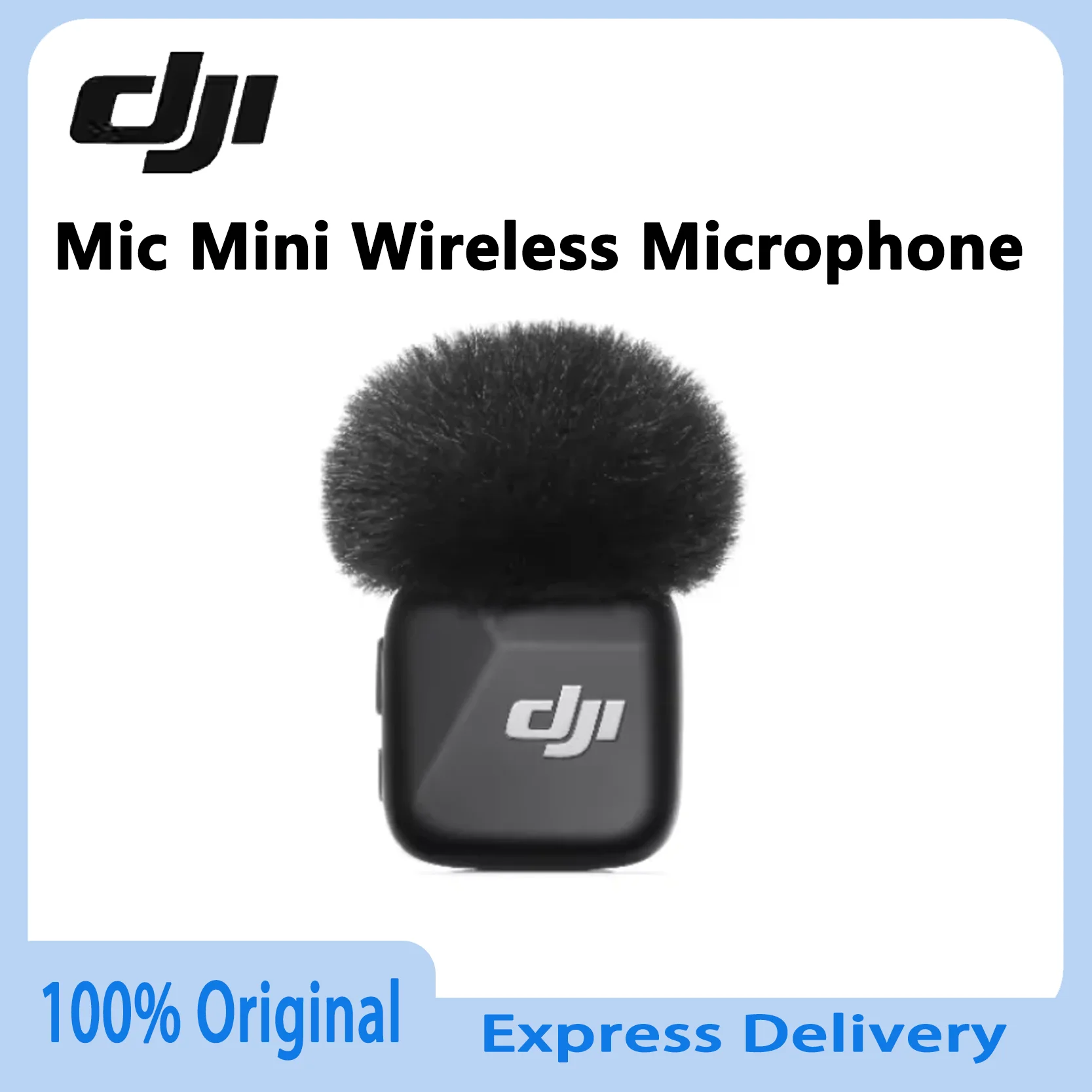 Micrófono inalámbrico original DJI Mic Mini con 48 horas de duración de batería, estuche de carga, modo dual y reducción activa de ruido para grabación de vlogs.