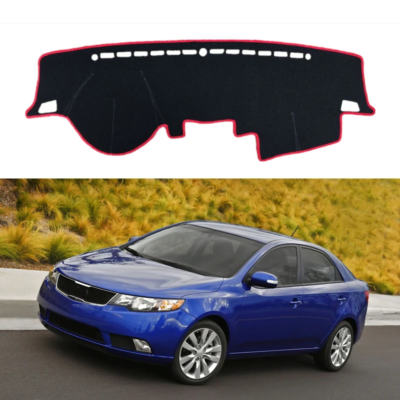 Car Dashboard Cover Dash Mat Board Pad Dashmat Anti-UV Sunshade Carpet For Kia Forte 2009-2013 TD Cerato Vivaro Koup Accessories