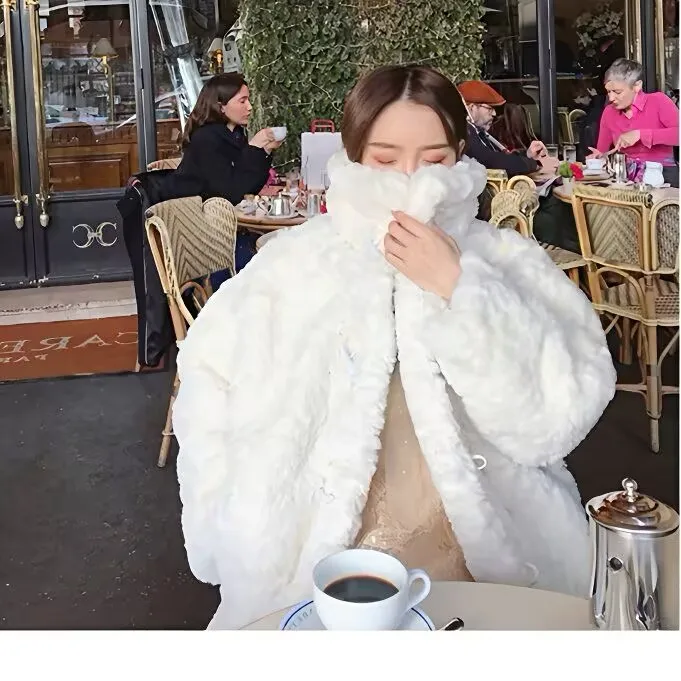 2026 Autumn Winter Women New Wool grace High-end Jacket Female Mid-length Lmitate Fur Coat Mink Brushed Plush Slim Coat A699