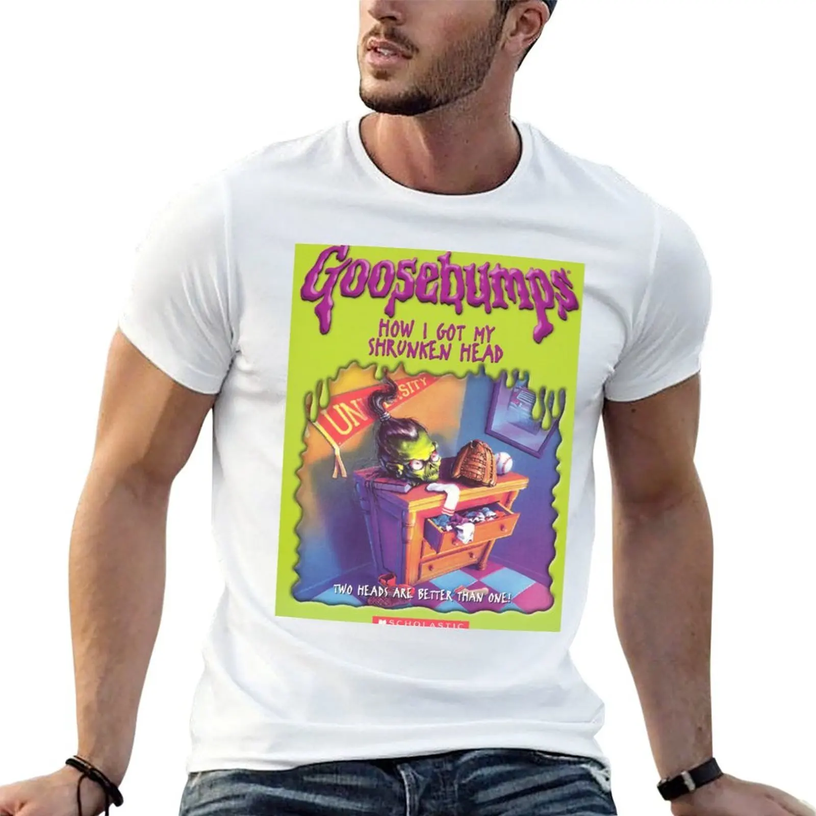 

GooseBumps : How I Got My Shrunken Head T-Shirt t shirts designer man graphic t shirt t shirts for man cotton T-shirt