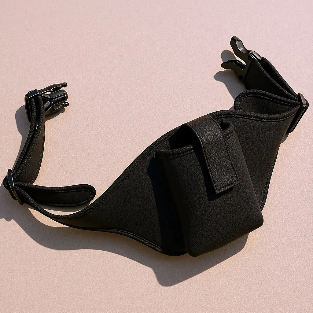 

Регулируемая поясная сумка для фитнеса с держателем для микрофона, для спортзала, бега, йоги, с передним карманом для телефона, из неопрена