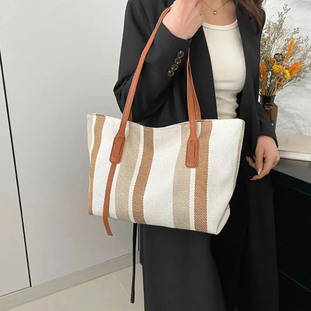 

Durable Eco-friendly Canvas Cloth Bags Lightweight Reusable Tote Bag Exquisite Foldable Shopping Bag Daily Use