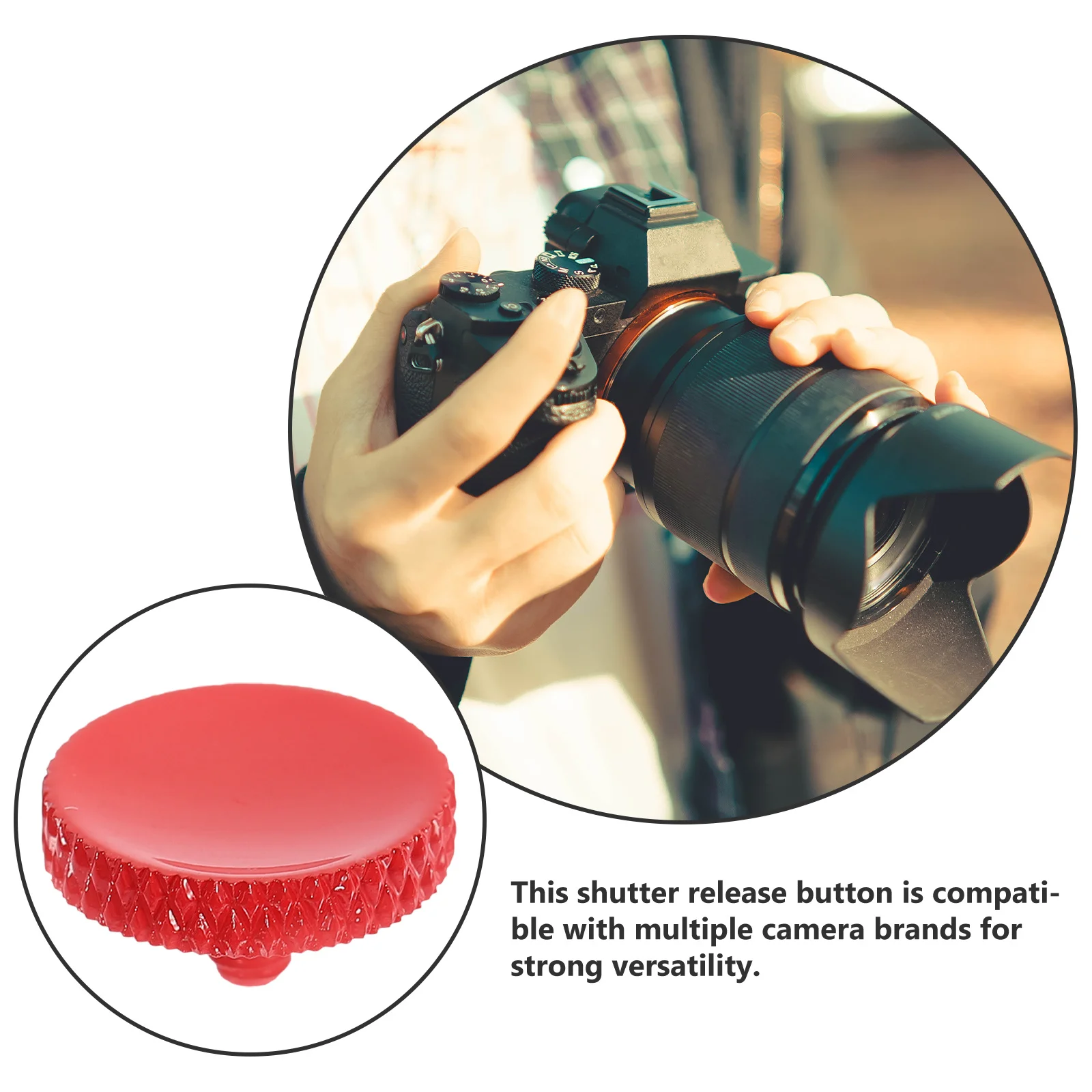 

2Pcs Camera Shutter Release Button Aluminum Alloy Replacement Soft Touch Smooth Responsive Camera Part Accessory