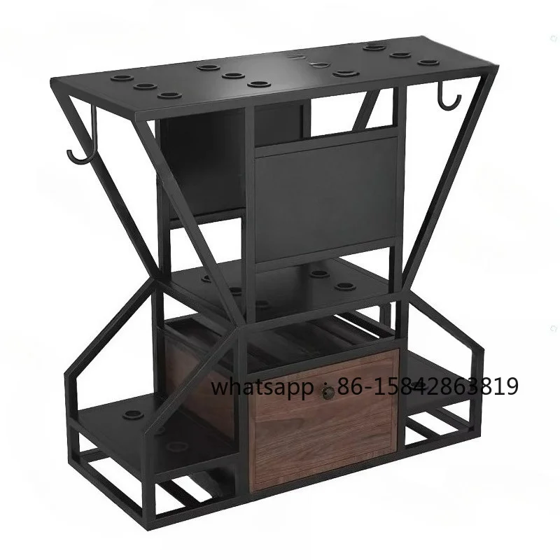 High-end Billiard Club Placement Rack Floor-to-ceiling Billiard Club Storage Rack Ball Room Public Pole Display Rack
