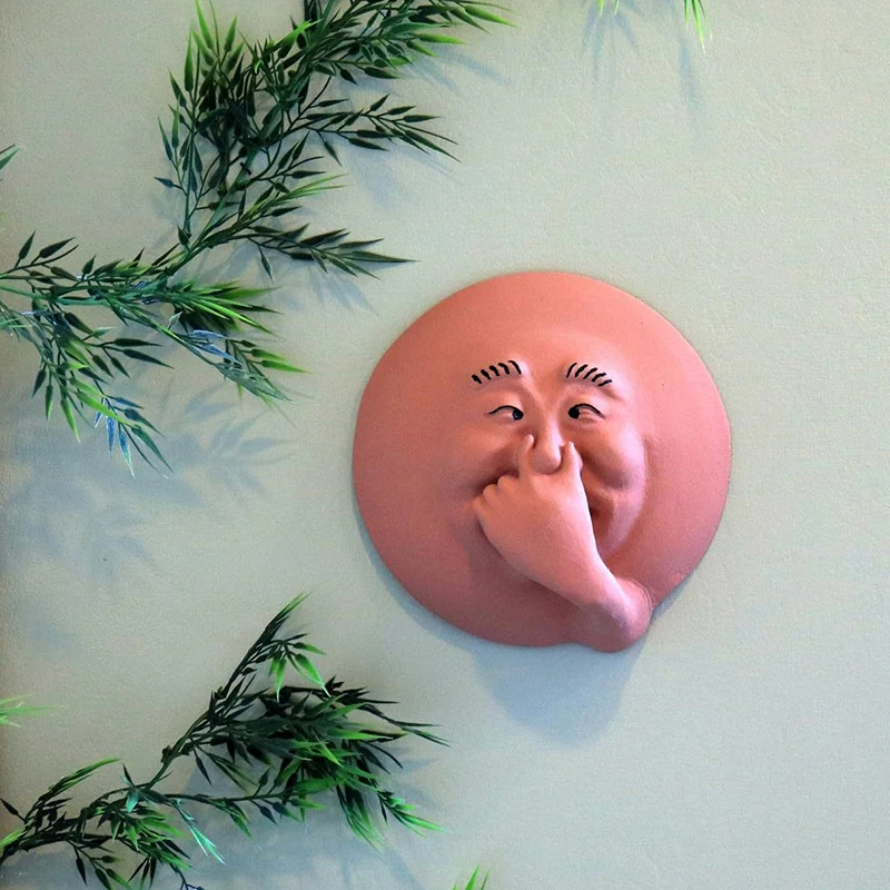 اجعل المرح في المراحيض: لوحة فنية جدارية من الراتنج ذات وجه رائحة كريهة - نحت مبتكر #4