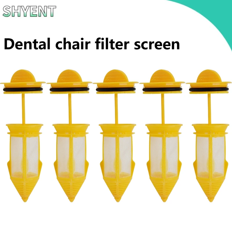 

5/10 шт., стоматологический блок, всасывающий фильтр с крышкой, стоматологическое кресло, прочный/быстрый всасывающий фильтр, желтый пластик, стоматологические расходные материалы