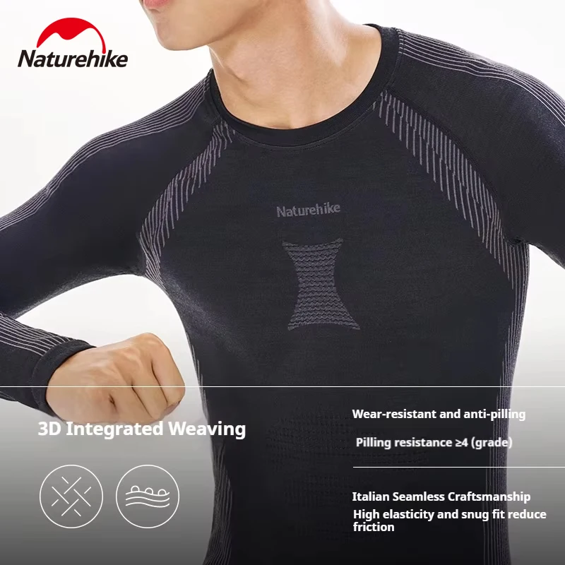 Naturehike Women Men Wool Blend Fleece Lined Underwear Keep Warm Soft and Comfortable for Outdoor Hiking Climbing Sport Clothing