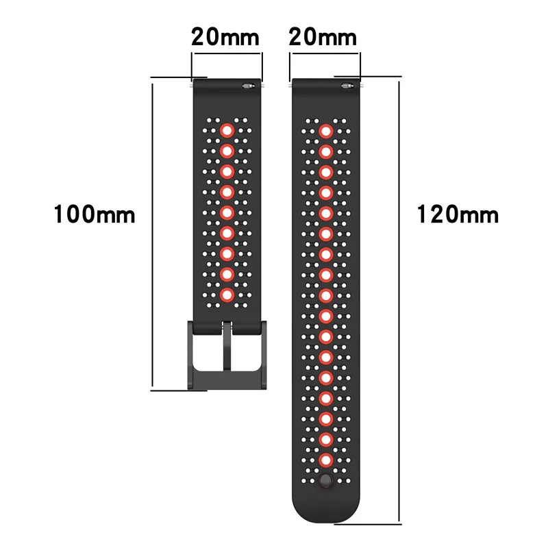 20mm 22mm Silicone Strap Sport Waterproof Bracelet Watch Band For Samsung Galaxy Galaxy Watch5 44mm 40mm For Suunto 9 Peak Pro