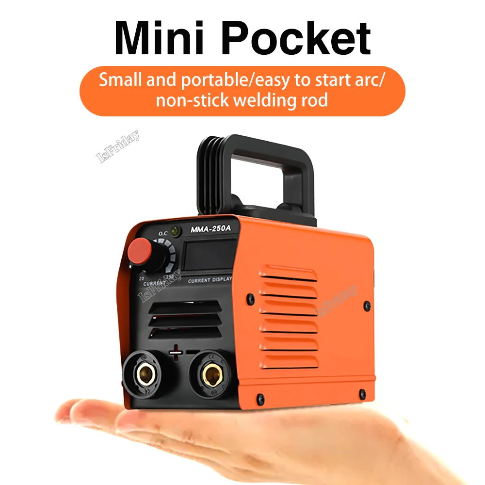 MMA250 Mini Welding Machine Inverter Electric Welding Machine Adjustable Current 20-250A Handheld Arc Welders