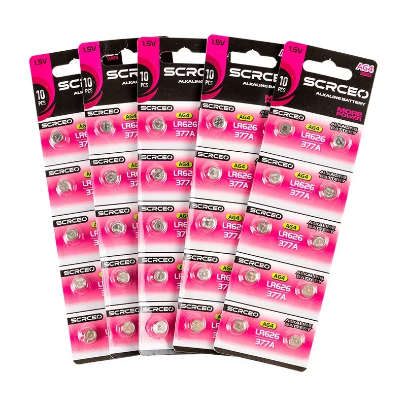 2-100 قطعة AG4 LR626 ساعة بطارية قلوية زر البطارية 1.55 فولت 377 SR626SW 377A CX66W خلية عملة البطارية لمشاهدة اللعب على مدار الساعة #3