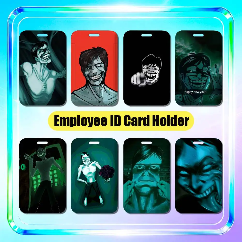 For No Im Not A Human Employee ID Card Holder Office Badge Student Bank Work Credit Holders Hard Case Shell