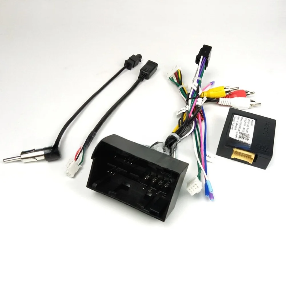 Power Cable and for canbus Interface Box Set for jeep Car Navigation Hosts with ABS Construction and 12V Compatibility