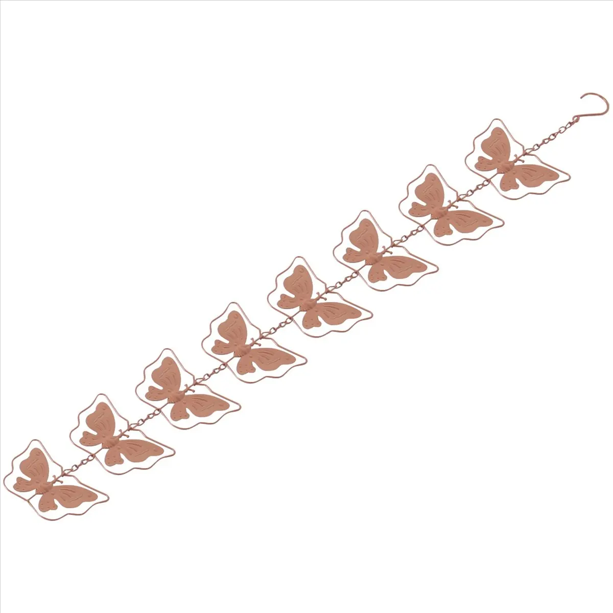(AIMA) Steel Leaf Rain Chain, Garden Gift for Mom, Gutters, Rain Catcher for Downspout with Adapter, Thick Flower Cups B
